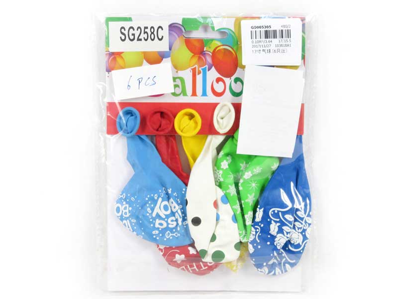 12inch Balloon(6in1) toys