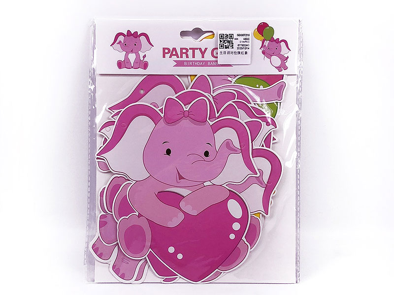 Birthday Party Flag Pulling Red Elephant toys