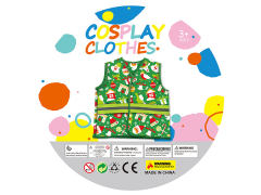 绿色圣诞童装儿童过家家角色扮演玩具服装