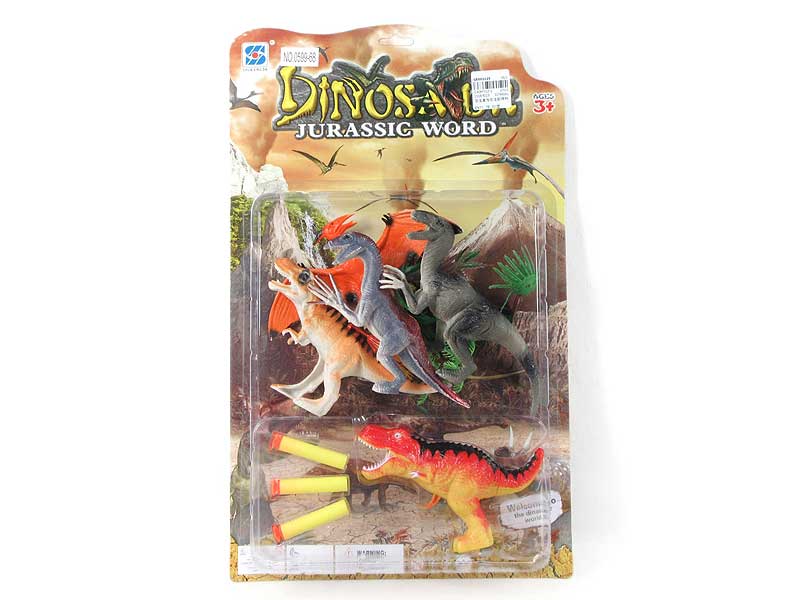 Dinosaur Set & Soft Bullet Gun toys