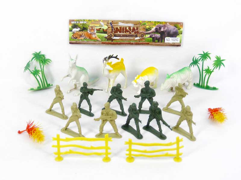 Animal Set & Soldier Man toys