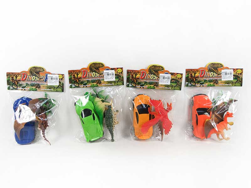 Dinosaur Set & Pull Back Car(6S) toys