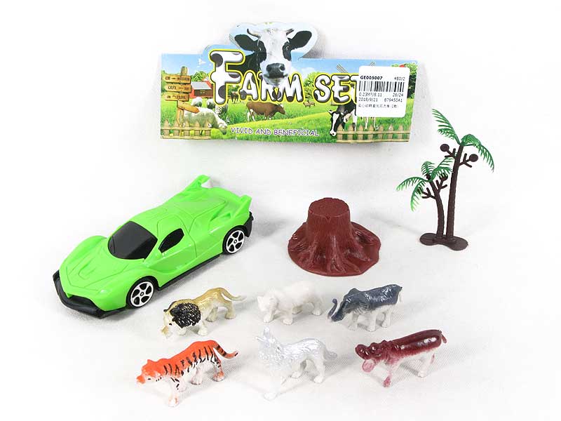Animal Set & Pull Back Car(2S) toys