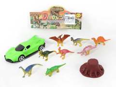 Dinosaur Set & Pull Back Car