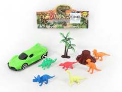 Dinosaur Set & Pull Back Car(2S)