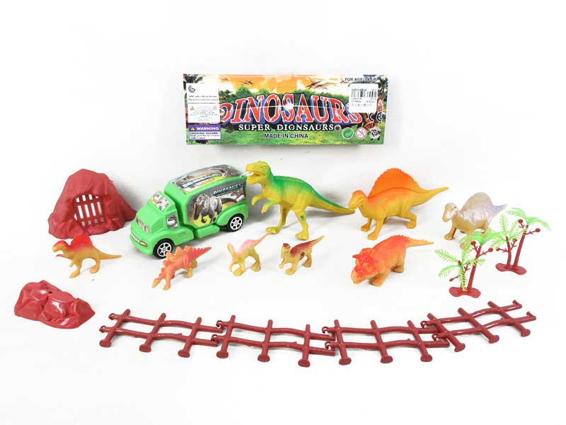 Dinosaur Set & Free Wheel Car toys