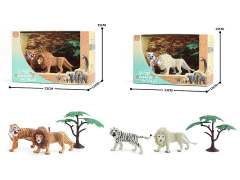 Animal set, toy tiger, toy lion, wild animal toy(2in1)