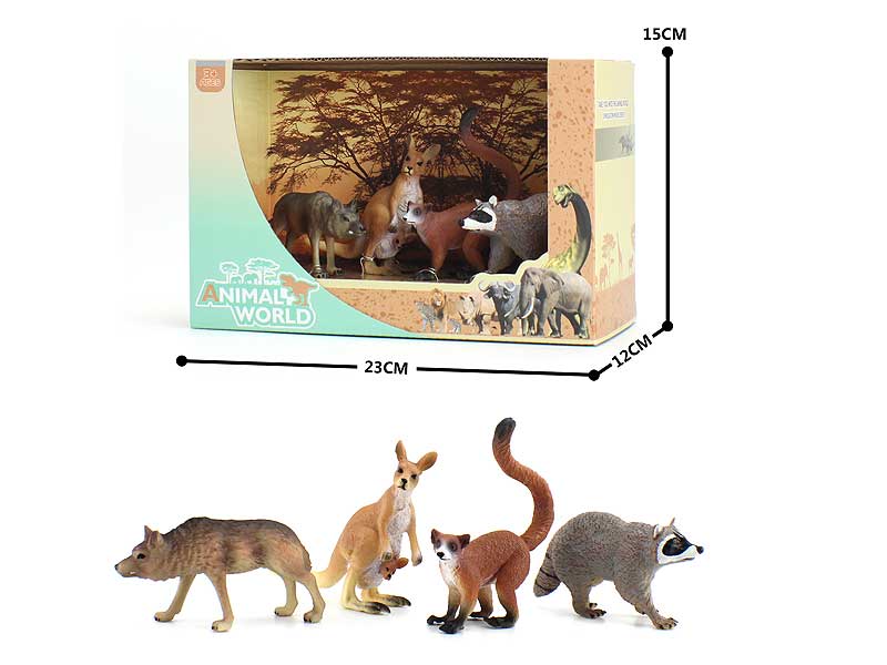 Animal set, animal world toy, wild animal toy(4in1) toys