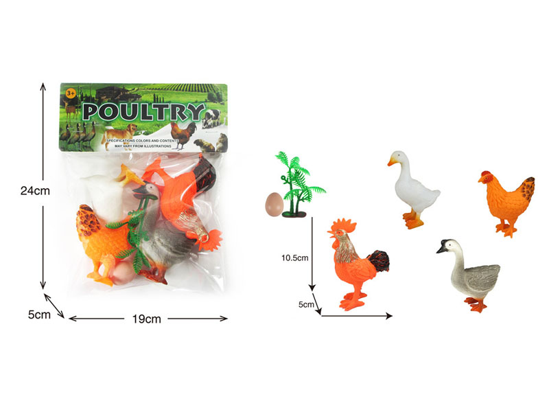 5.5inch Poultry Animals Set toys