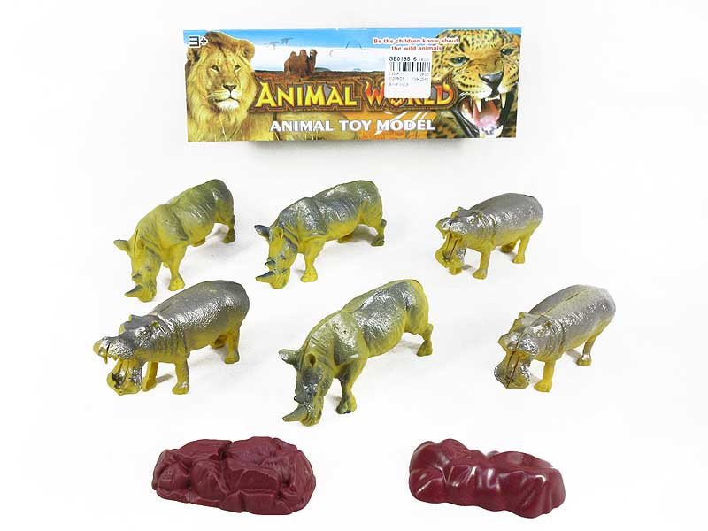Rhinoceros & Hippopotamus & Grotto toys
