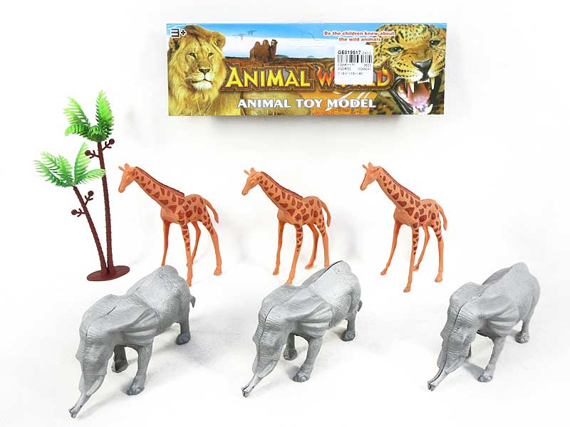 Elephant & Giraffe & Coconut Tree toys