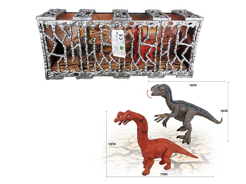 Brachiosaurus  & Velociraptor(2in1) toys