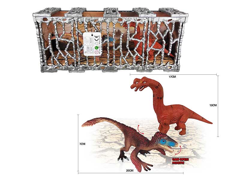 Brachiosaurus & Raptor(2in1) toys