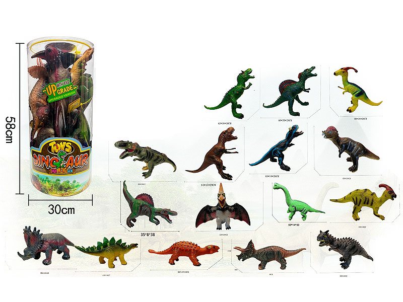 Dinosaur Set W/L_S(12in1) toys