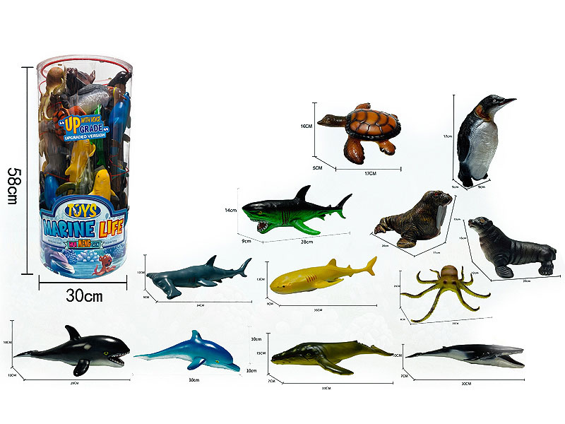 Ocean Animal Set W/L_M(36in1) toys