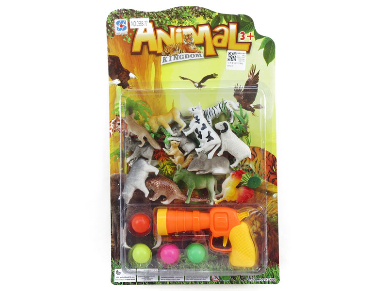 Animal Set & Pingpong Gun toys