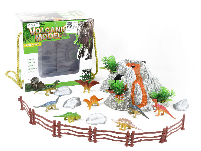 Dinosaur Set & Music Spray Volcano toys