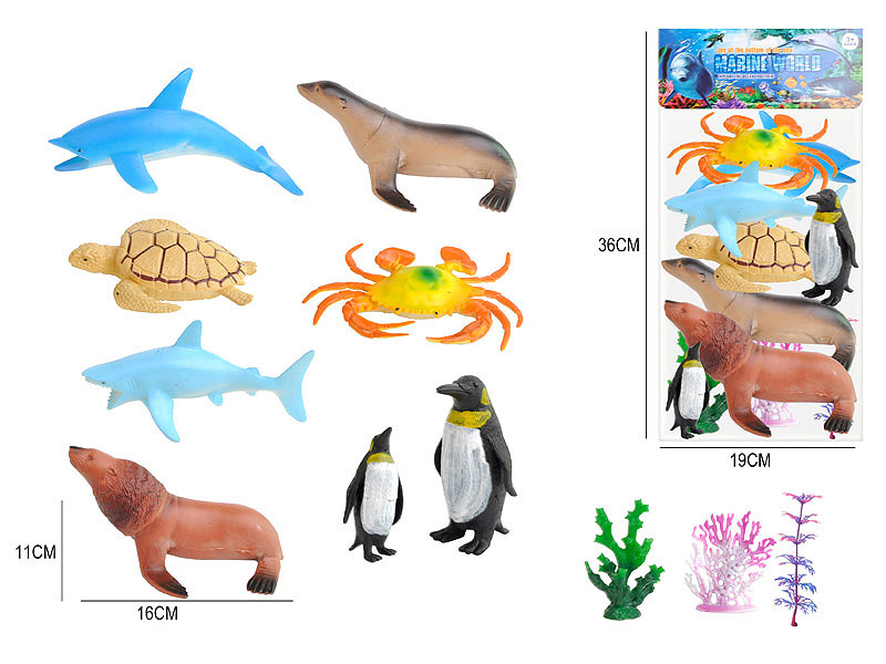 8inch Ocean Animal Set toys