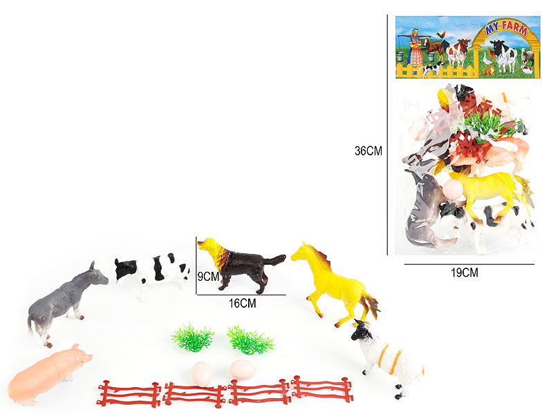 5.6inch Farm animal set(14in1) toys