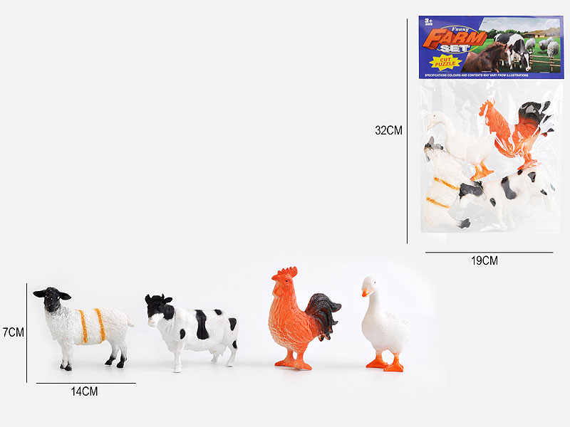 5.6inch Farm animal set(4in1) toys