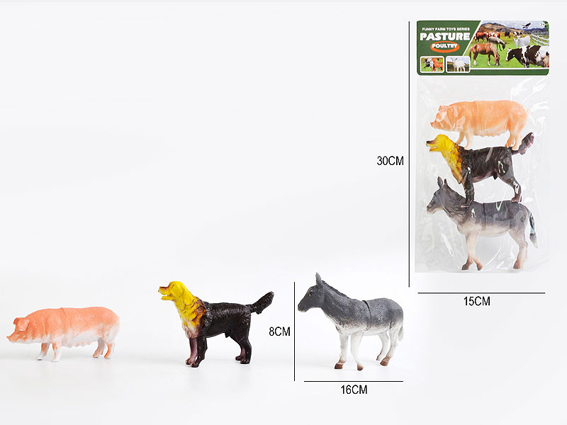 5.6inch Farm animal set(3in1) toys