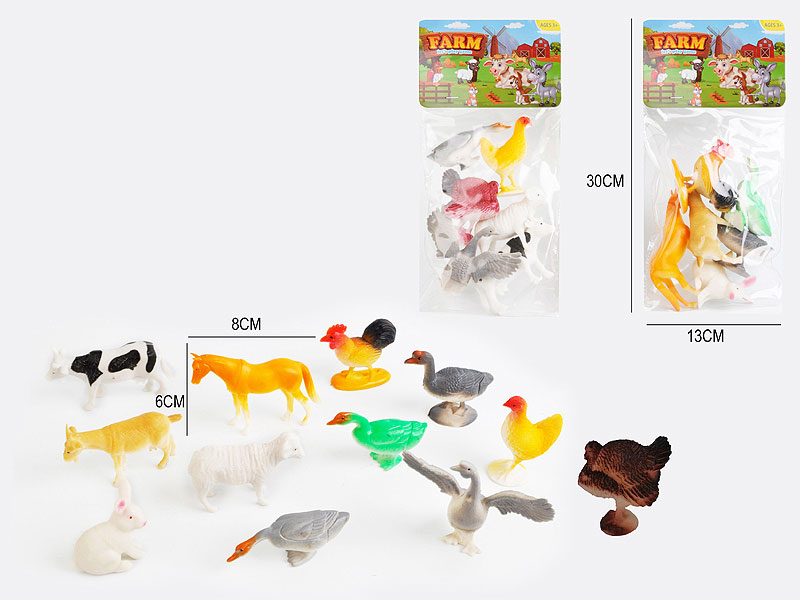 3.2inch Farm animal set（6in1) toys