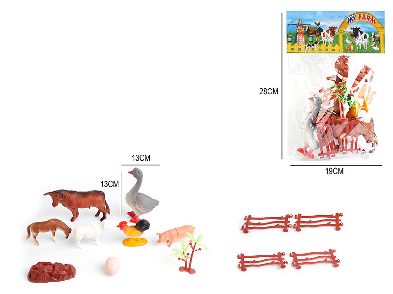 5.6inch Farm animal set(6in1) toys