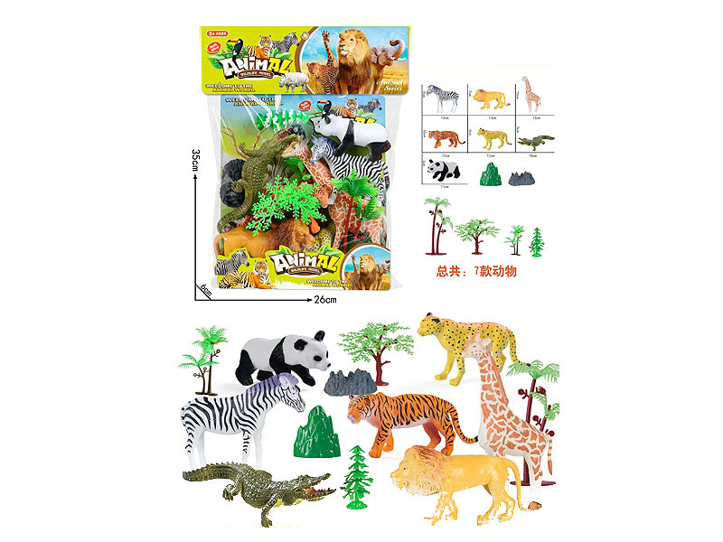 Animal Set W/Whistle (7in1) toys