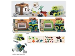 Dinosaur Cage Set & Friction Cross-country Car