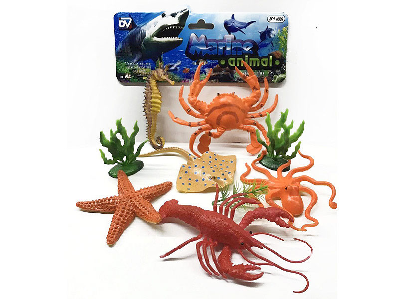 3.5-5.5inch Ocean Animal Set(6in1) toys