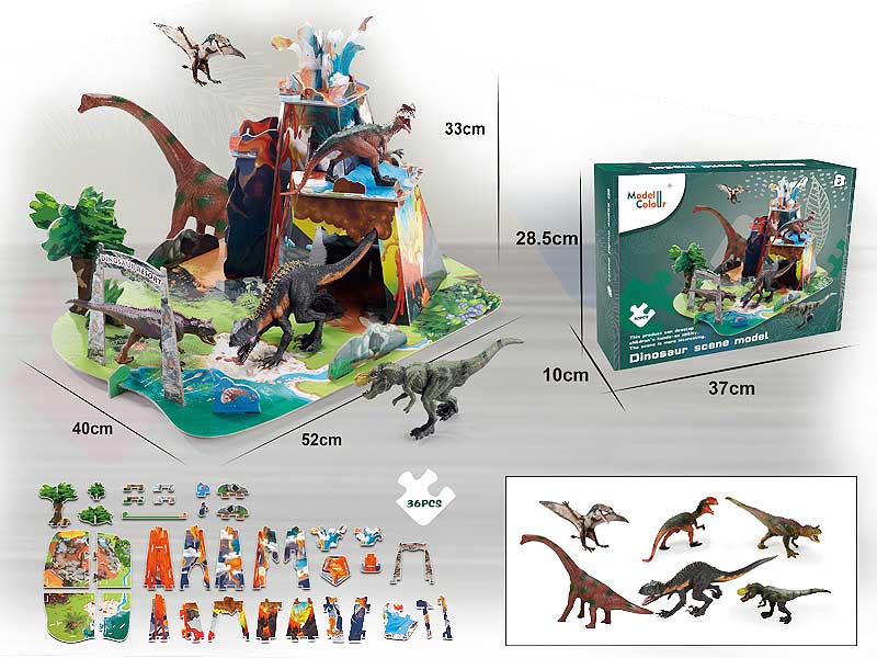 Dinosaur Set & Puzzle Set(30pcs) toys