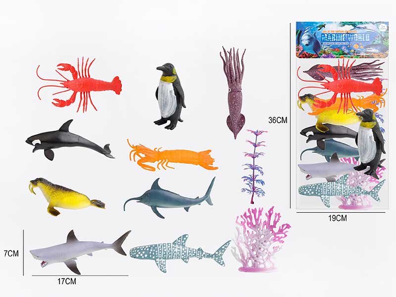 8inch Ocean Animal Set(9in1) toys