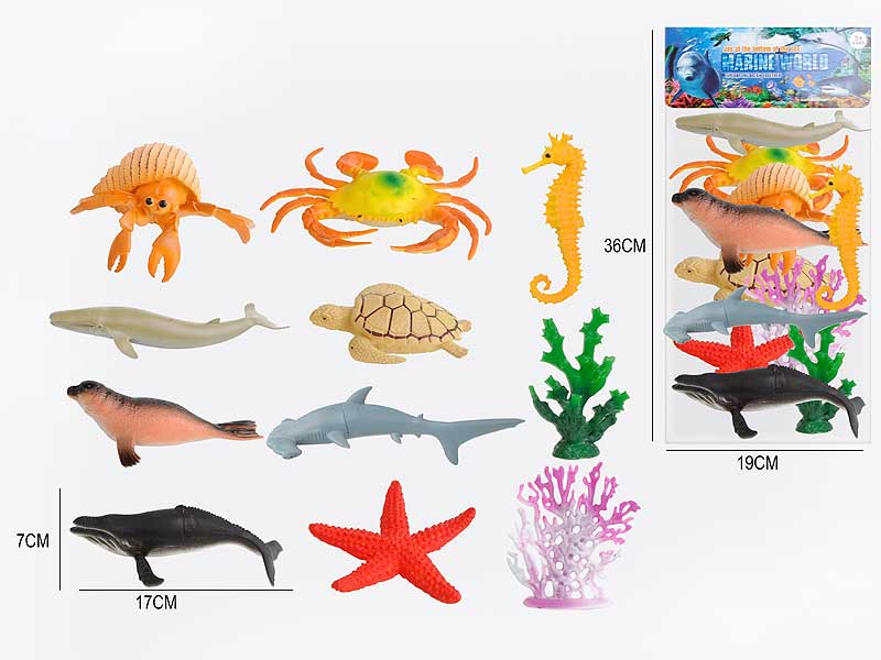 8inch Ocean Animal Set(9in1) toys