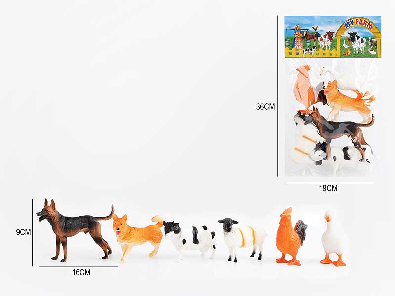 6.5inch Farm Animal(6in1) toys