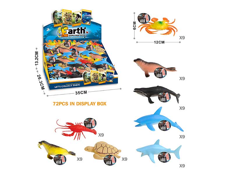 5inch Ocean Animal(72in1) toys