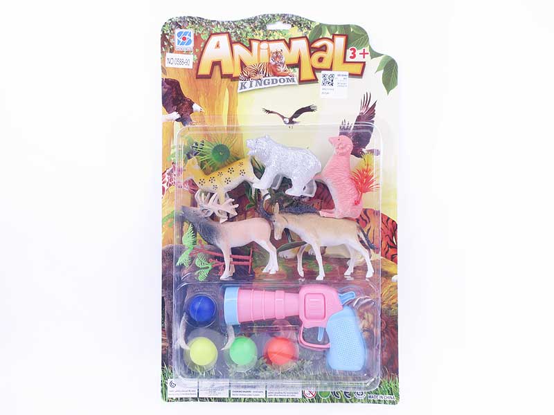 Animal Set & Pingpong Gun toys