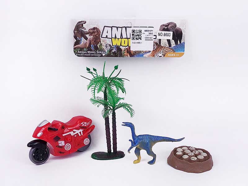 Dinosaur Set & Motorcycle toys