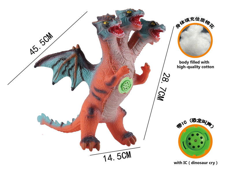 Three Headed Flying Dragon W/IC toys