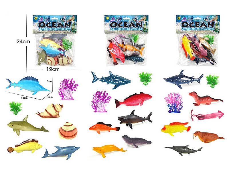 Ocean Animal Set(3S) toys