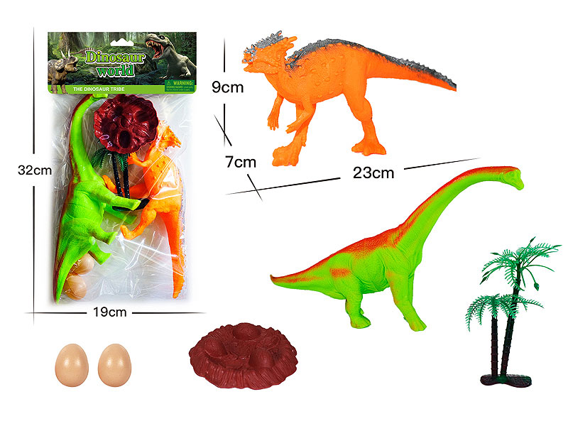 9inch Dinosaur Set W/Whistle(2in1) toys