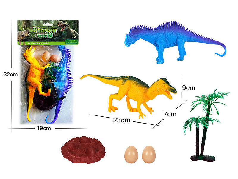 9inch Dinosaur Set W/Whistle(2in1) toys