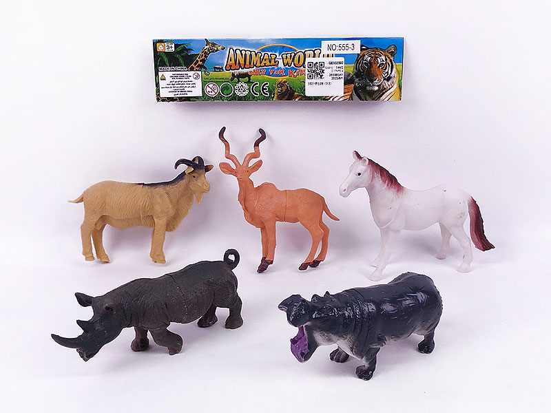 3.85-5inch Wild Animal(5in1) toys