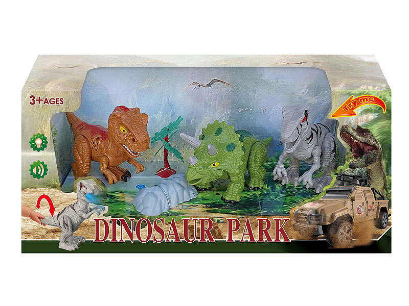 Dinosaur Set W/L_S(3in1） toys