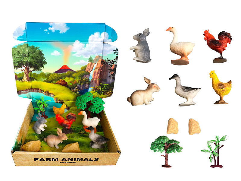 Farm Animal Set(6in1) toys