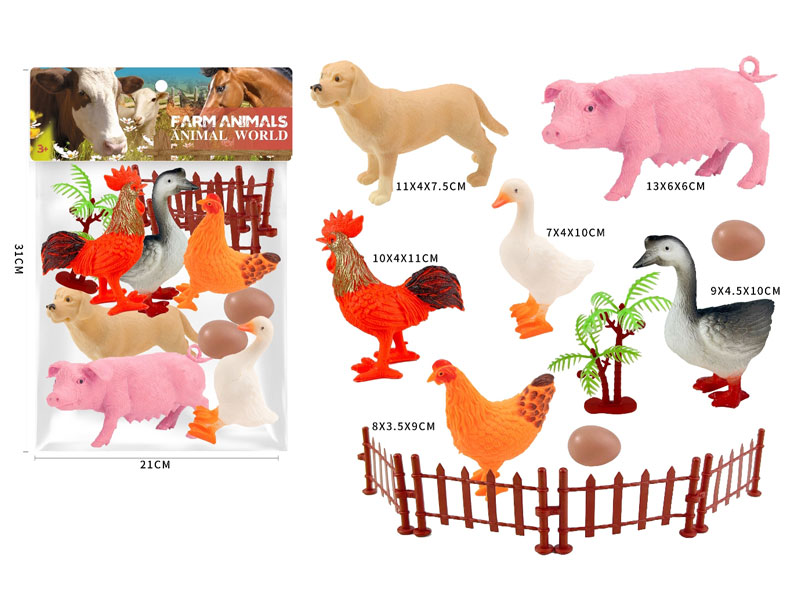 Farm Animal Set(6in1) toys