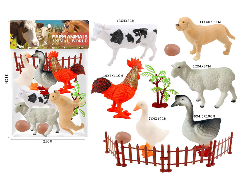 Farm Animal Set(6in1) toys