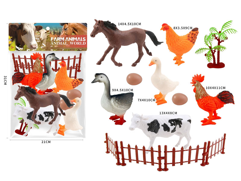 Farm Animal Set(6in1) toys