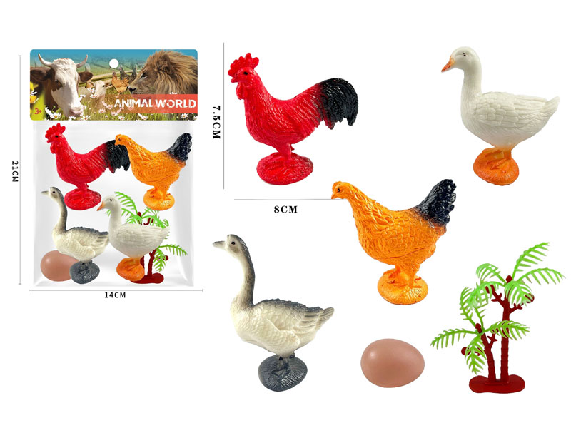 Poultry Animals Set(4in1) toys