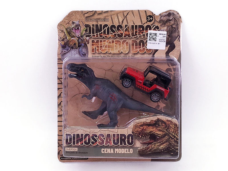 6inch Dinosaur & Die Cast Car Pull Back(8S) toys