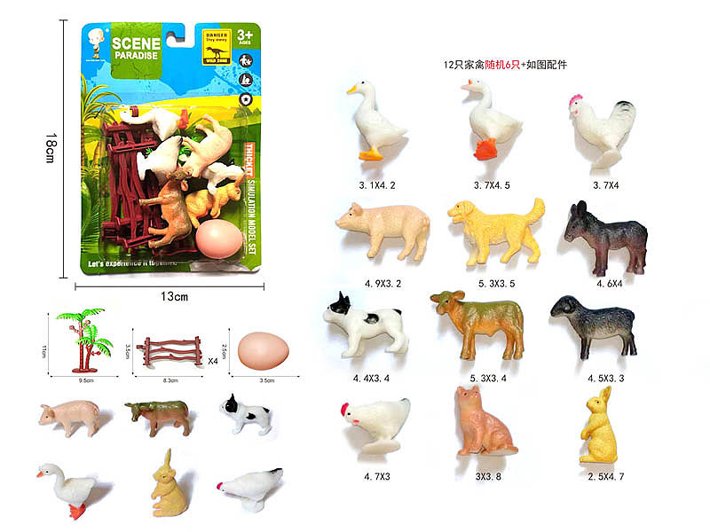 Poultry Animals Set(6in1) toys